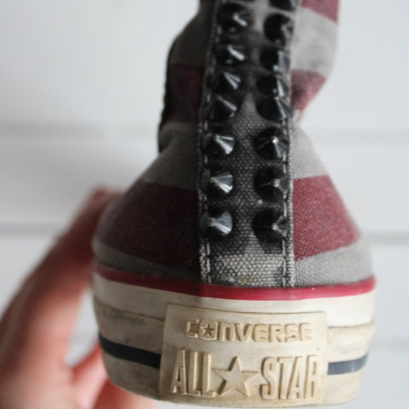 Converse All-Star Hi-Top USA Faded Flag Studded Sneaker, Size 6 - Picture 4 of 6